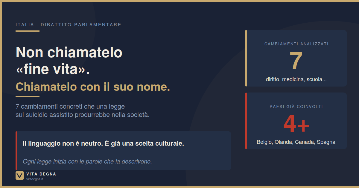 Non chiamatelo «fine vita»: cosa cambia davvero per la società
